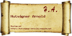 Hutvágner Arnold névjegykártya