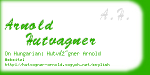 arnold hutvagner business card